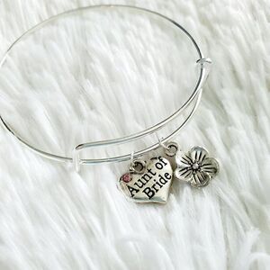 Aunt of Bride Charm Bracelet, Wedding Jewelry